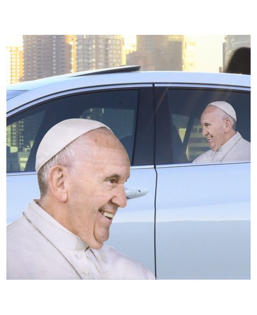 Samochodowa naklejka na szybę- Papież